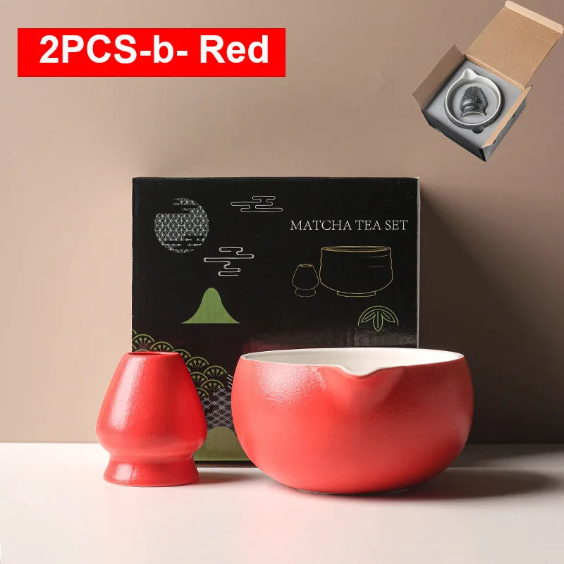 Traditional Green Tea Ceramic Bowl Set 550ml