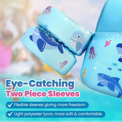 Children's Swim Vest with Arm Floats and Safety Whistle