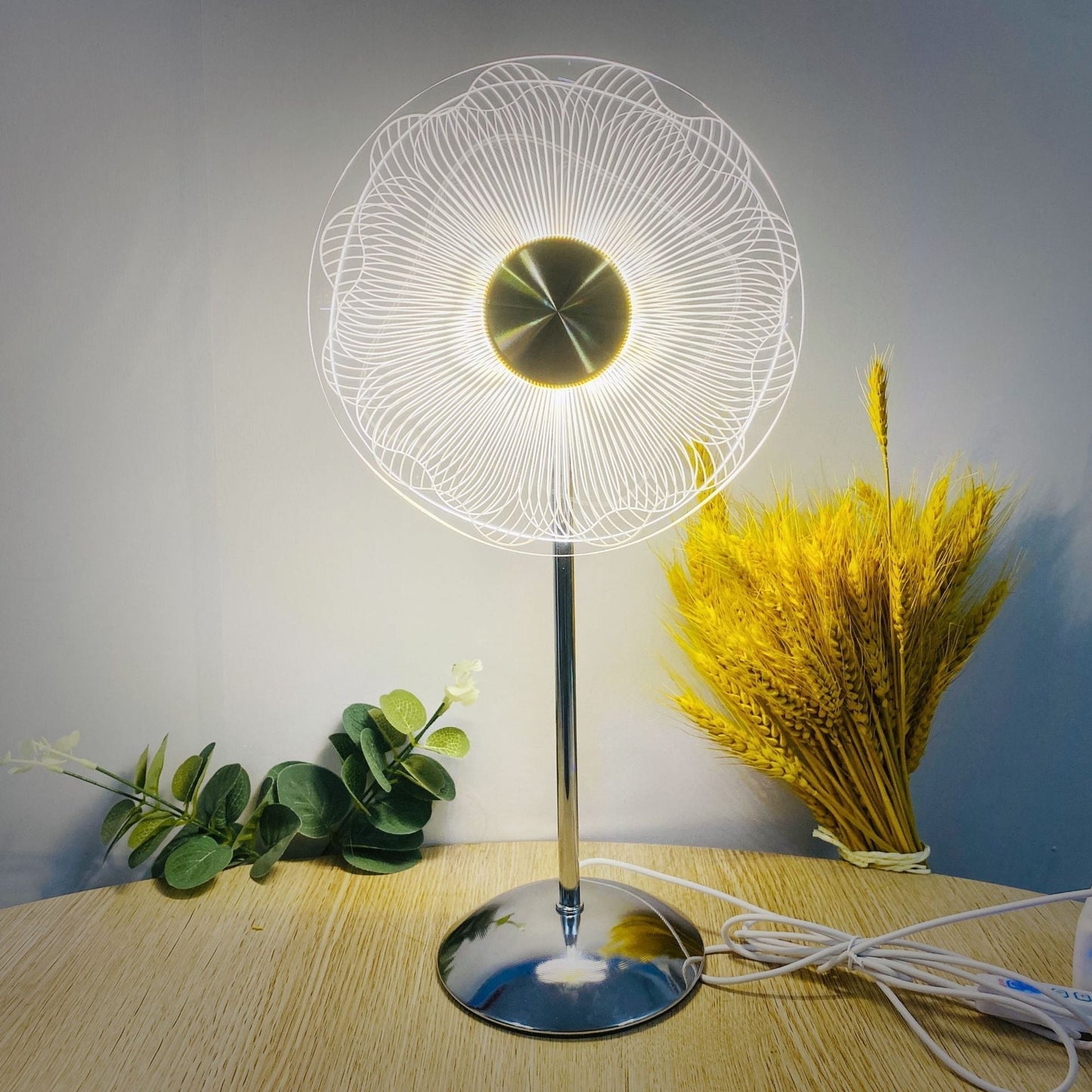 Colorful Rainbow Glass Table Light
