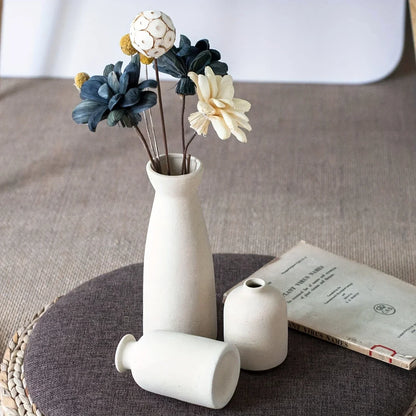 Beautiful Floral Glass Vase Set - 3 Piece