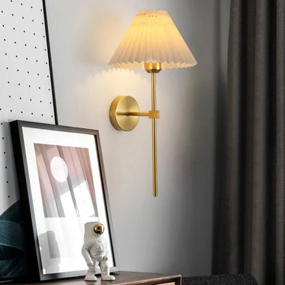 Classic LED Wall Light with Fabric Shade