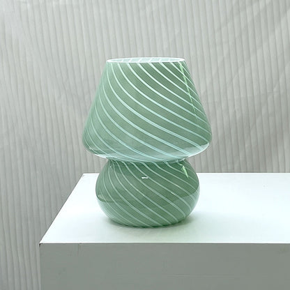 Glass Table Lamp in Fun Mushroom Design