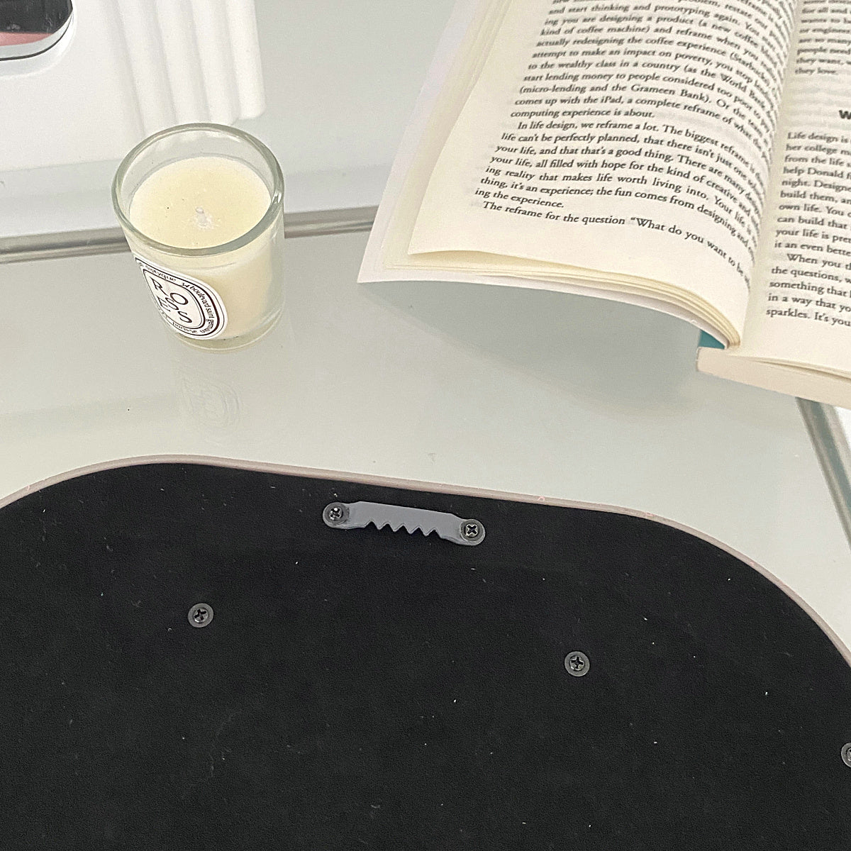 Vintage Wave Resistant Wall Mirror