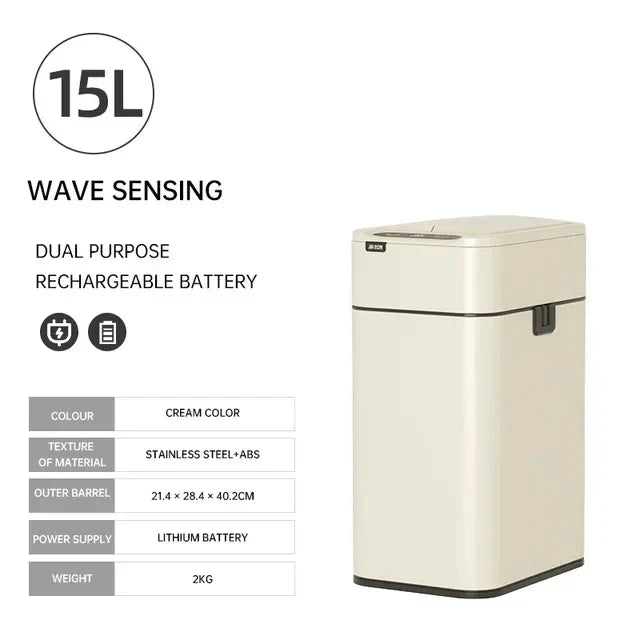 Touchless Stainless Steel Automatic Trash Can