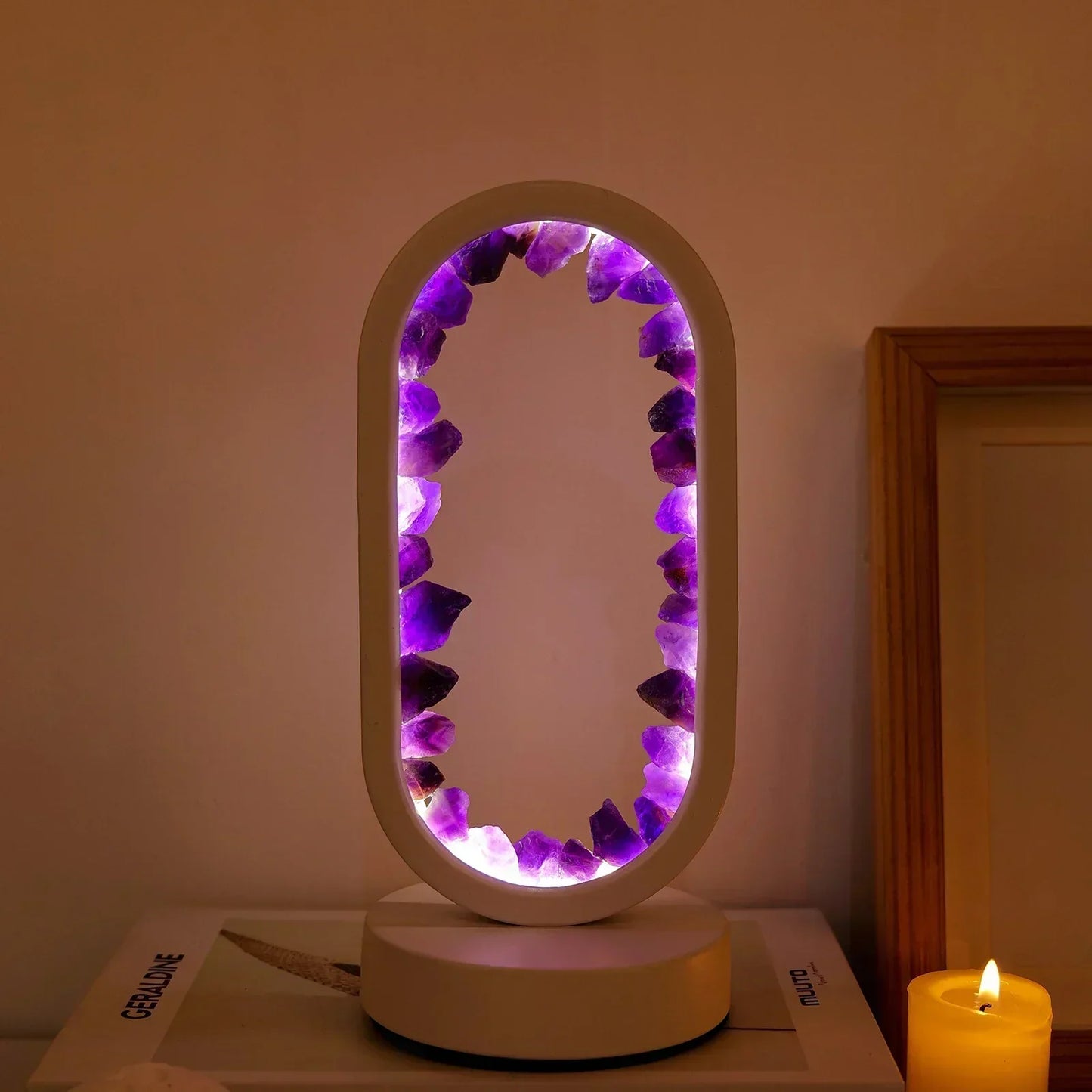 Purple Gemstone Table Lamp