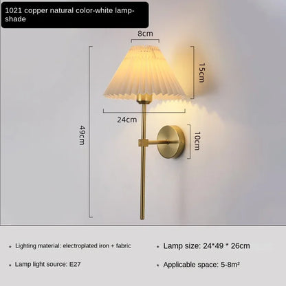 Classic LED Wall Light with Fabric Shade