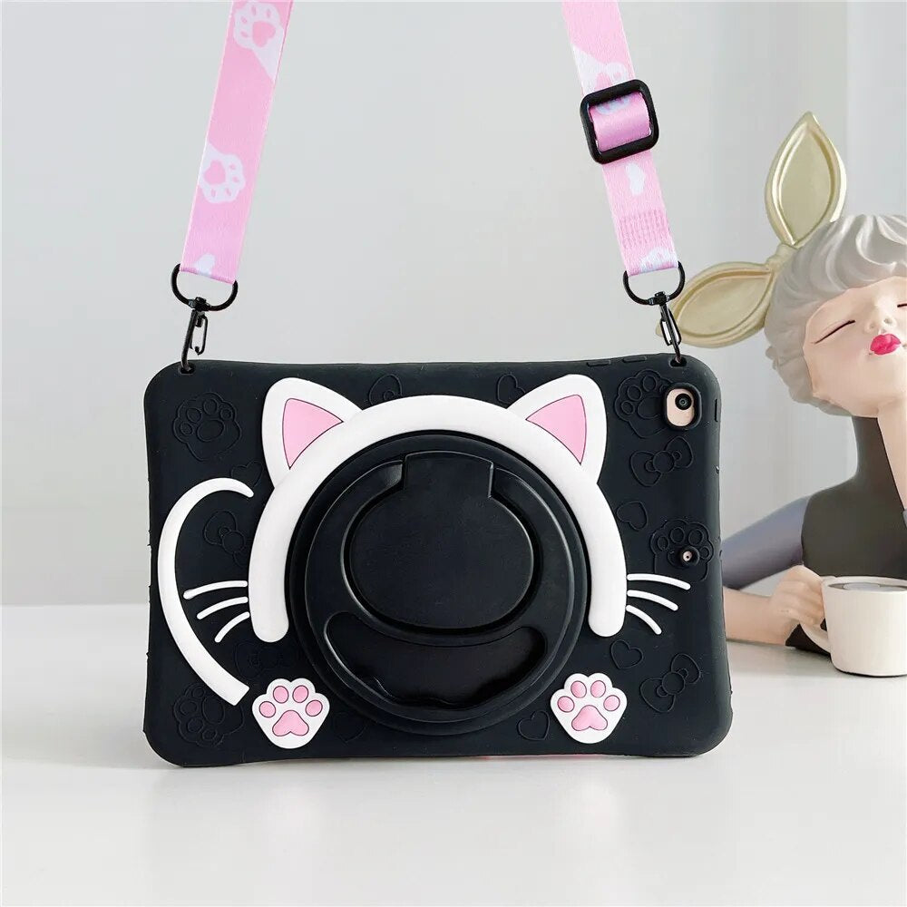 Fun Kids iPad Clear Protective Case Stand