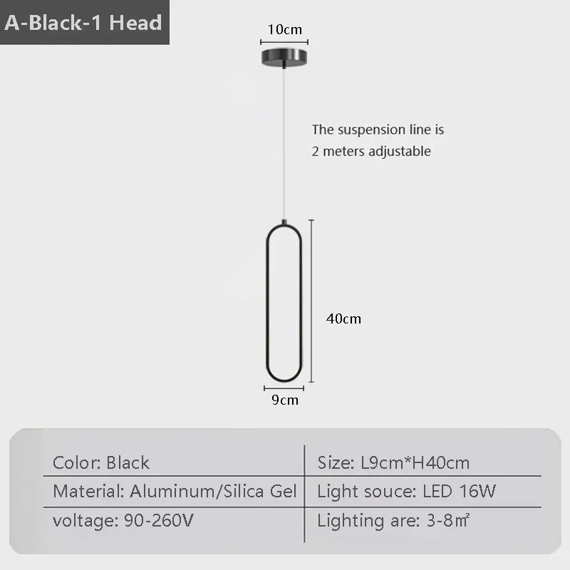 Stylish Black Gold Pendant Lighting Fixture