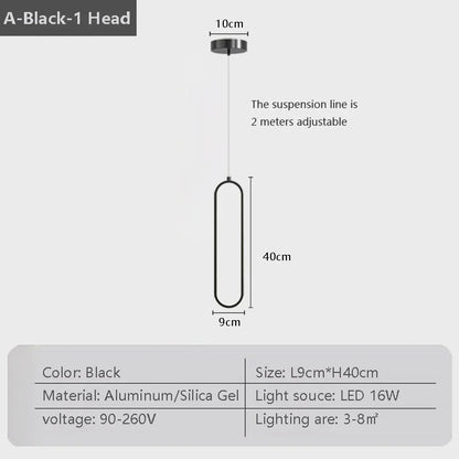 Stylish Black Gold Pendant Lighting Fixture