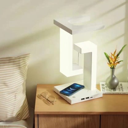 Floating LED Wireless Charging Table Lamp