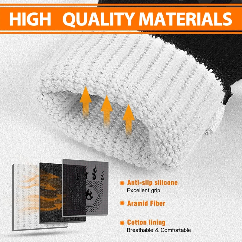 Heat Resistant BBQ Grill Gloves Silicone Non Slip