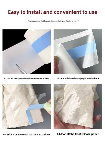 Clear Shirt Collar Protector Stickers