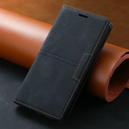 Premium Leather Phone Flip Cover - Google Pixel