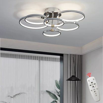 Bright Adjustable LED Chandelier Light with Remote
