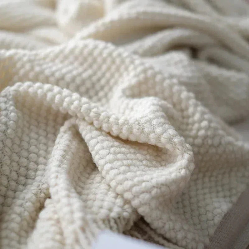 Soft White Throw Blanket