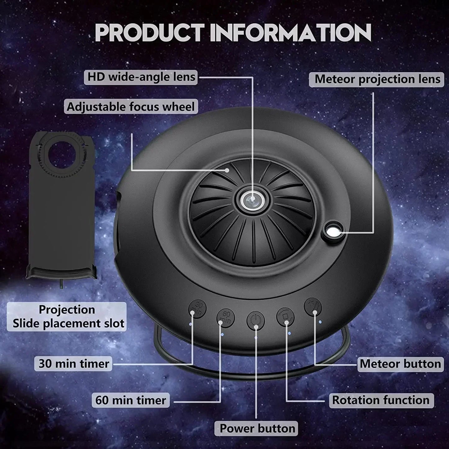 Cosmic Night Sky LED Projector Light