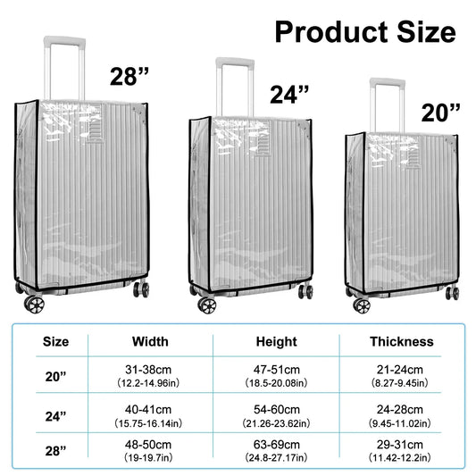 Clear Protective Travel Luggage Cover - Cofik