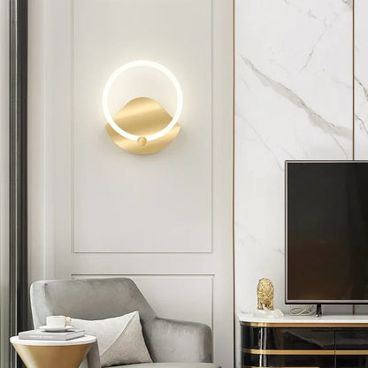 Contemporary LED Wall Light – Simple Circular Lamp Fixture