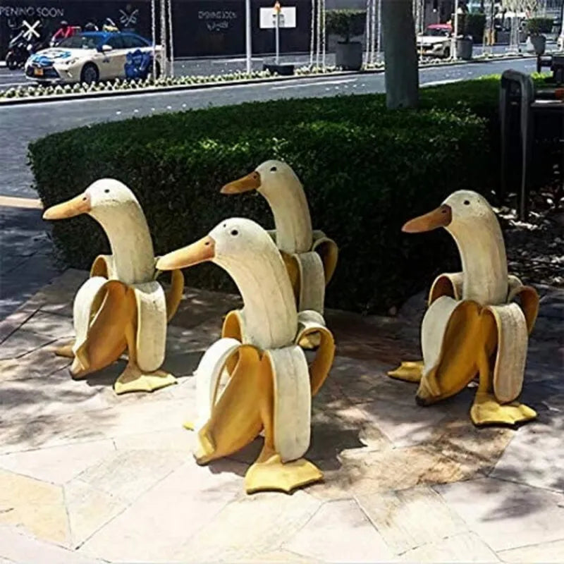Fun Resin Duck Figurine for Home or Garden Decor