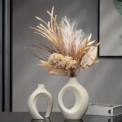 Decorative Set of Ceramic Flower Vases