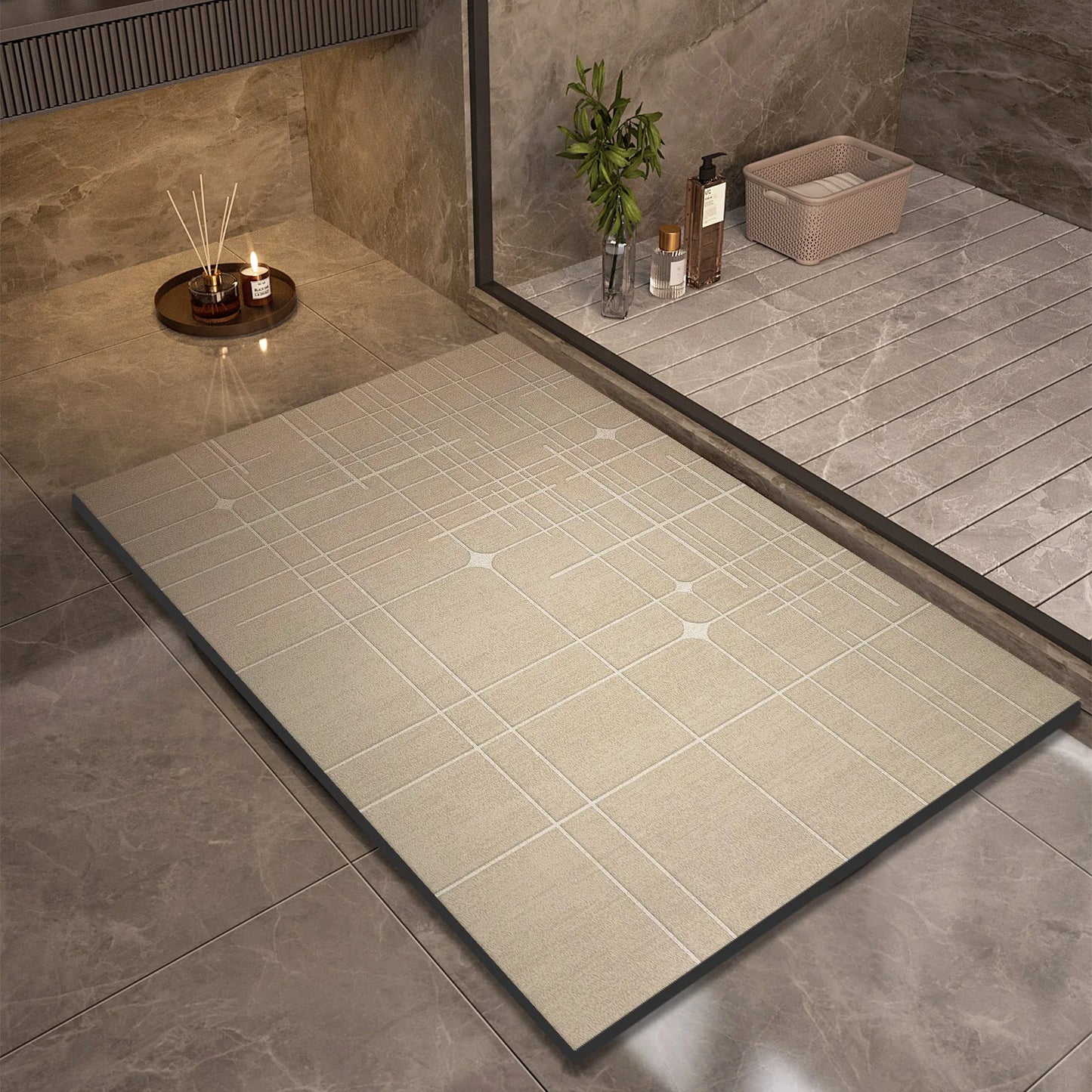 Soft Grip Bathroom Mat Anti-slip Shower Rug