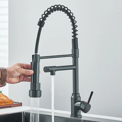 Easy Install Dual Spout Kitchen Faucet