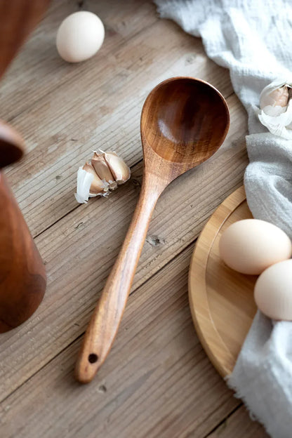Solid Wood Cooking Utensil Set