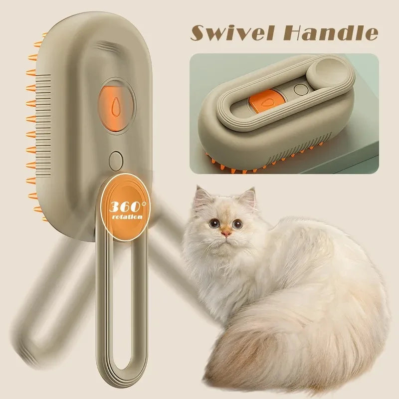 Pet Steam Grooming Brush Cleaner Tool