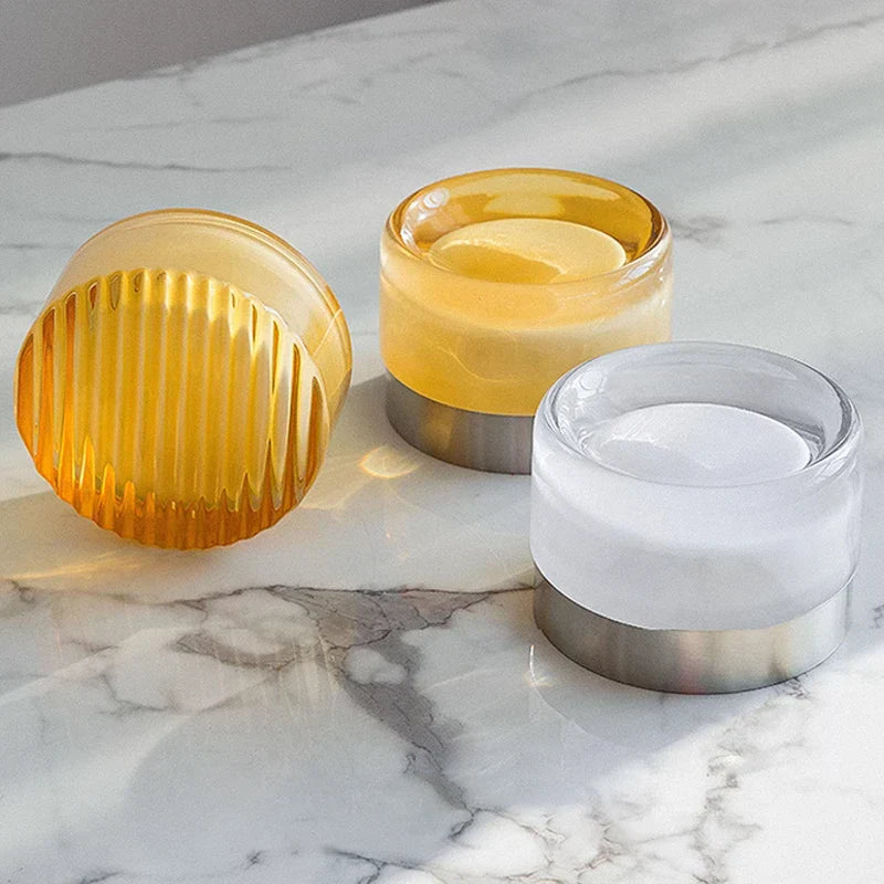 Warm LED Glass Wall Light Amber Shade