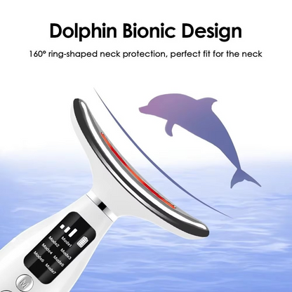 Rejuvenating Face and Neck Massager with LED and Vibration