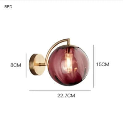 Vibrant Glass Contemporary Wall Light