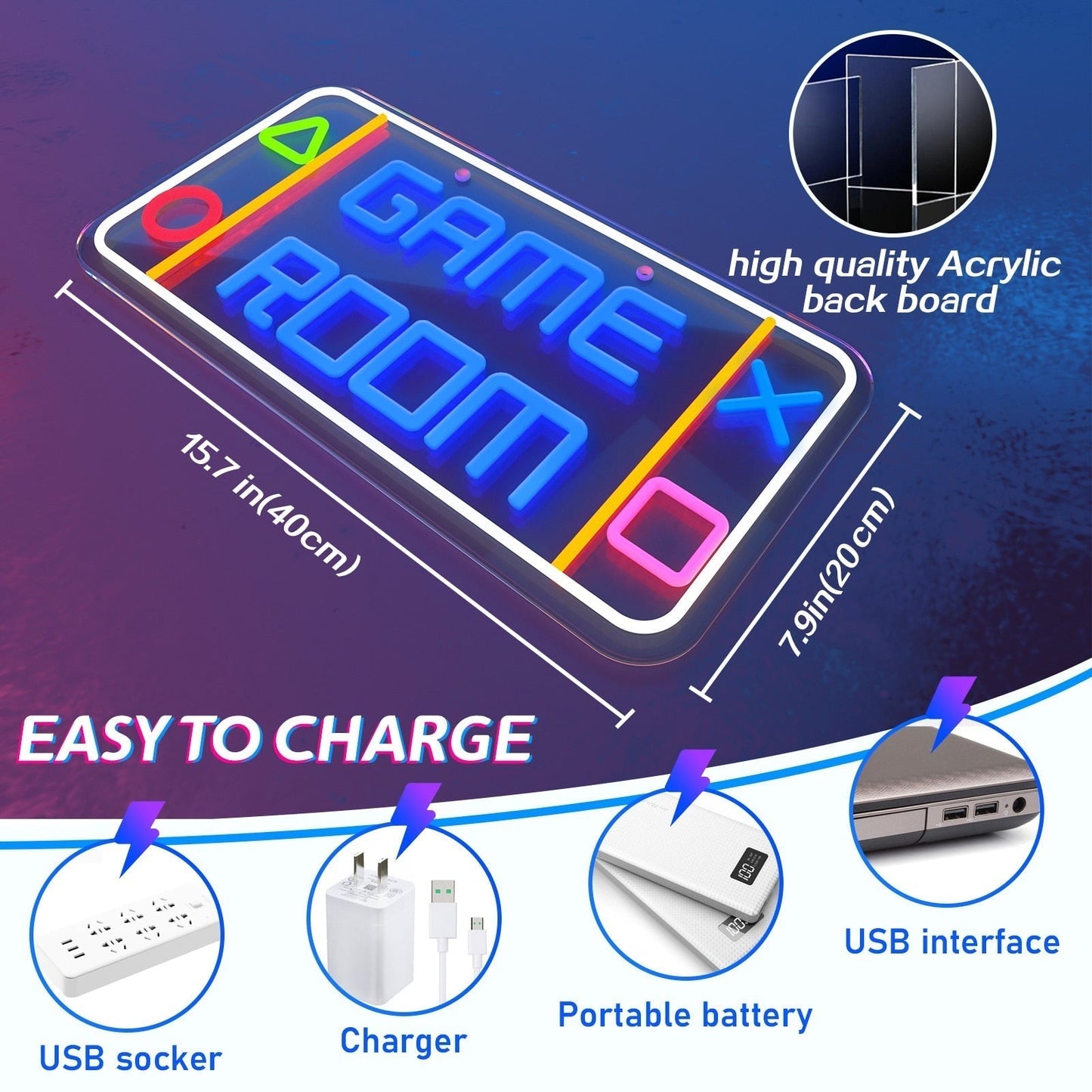 Bright Colorful LED Bar Sign