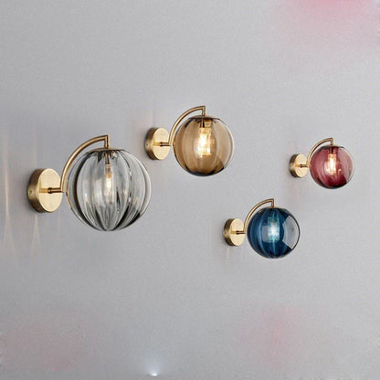 Sleek Glass Ball LED Wall Light