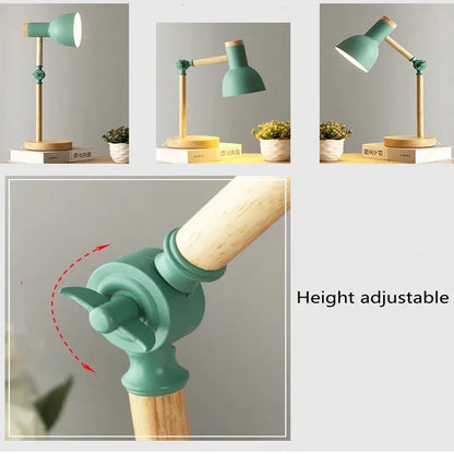 Unique Wooden Mushroom Table Lamp