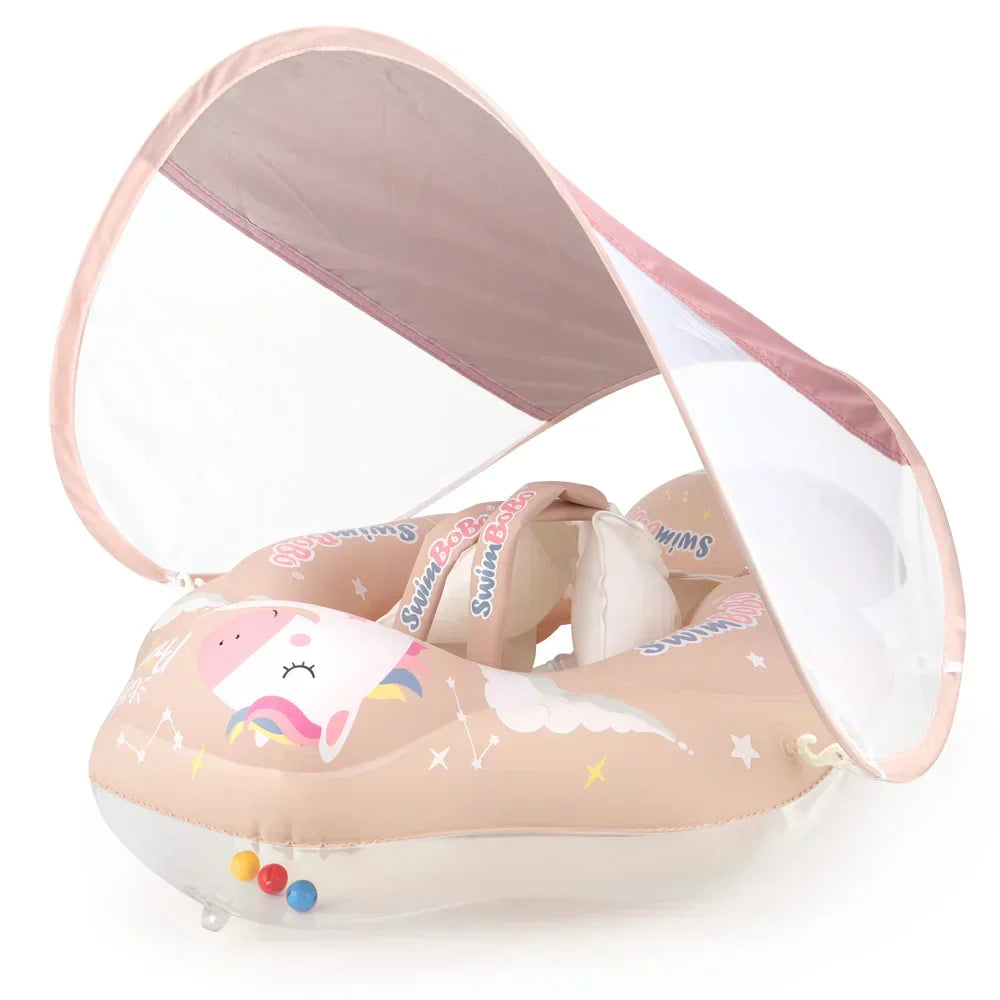 Baby Pool Float with UV Sun Shade & Support