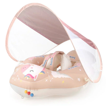 Baby Pool Float with UV Sun Shade & Support