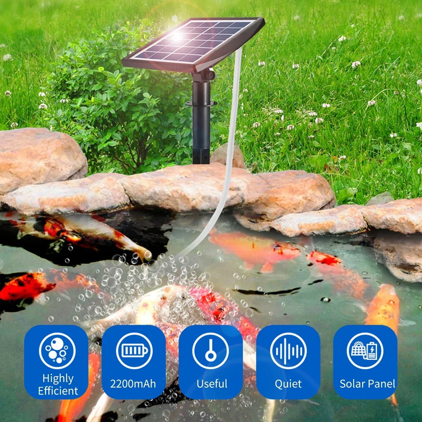 Portable Solar Air Pump for Pond Aquarium