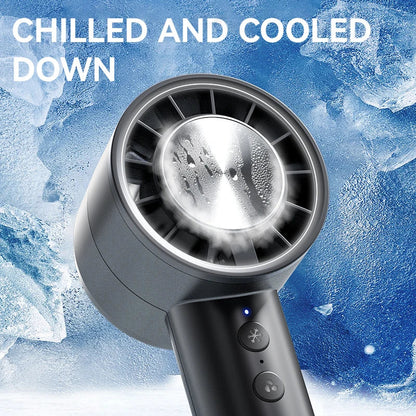 Compact Rechargeable Handheld Fan with LED Display