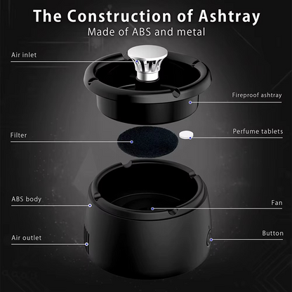 Portable Electric Ashtray for Home and Car Use