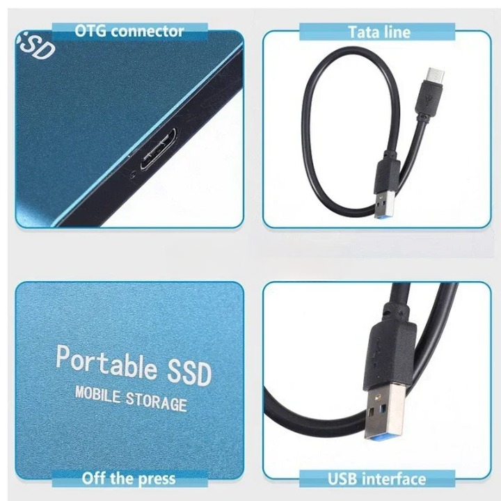 Fast 128GB USB-C Portable SSD Drive