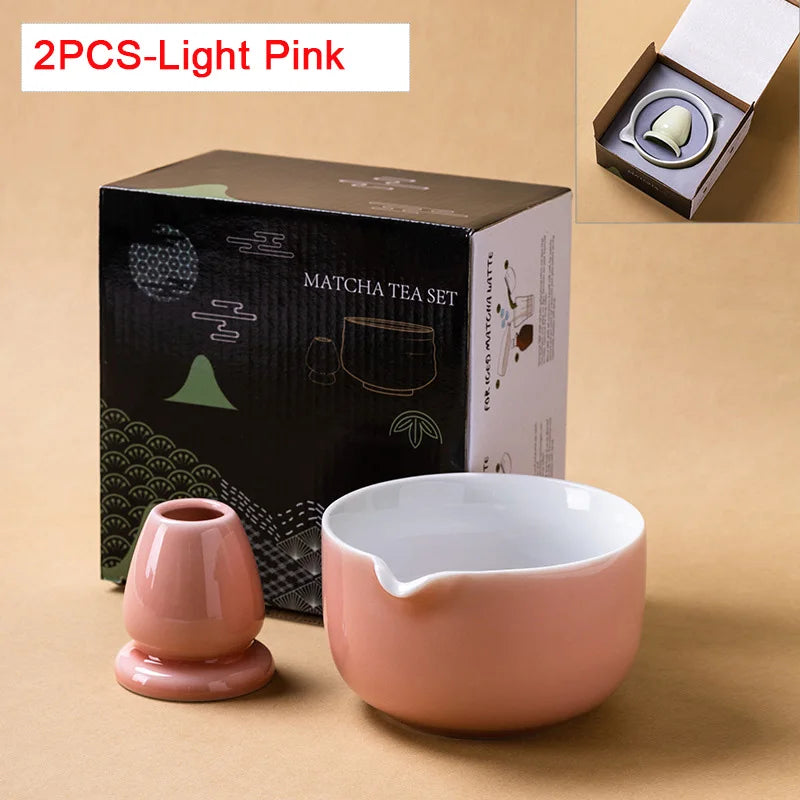 Traditional Green Tea Ceramic Bowl Set 550ml