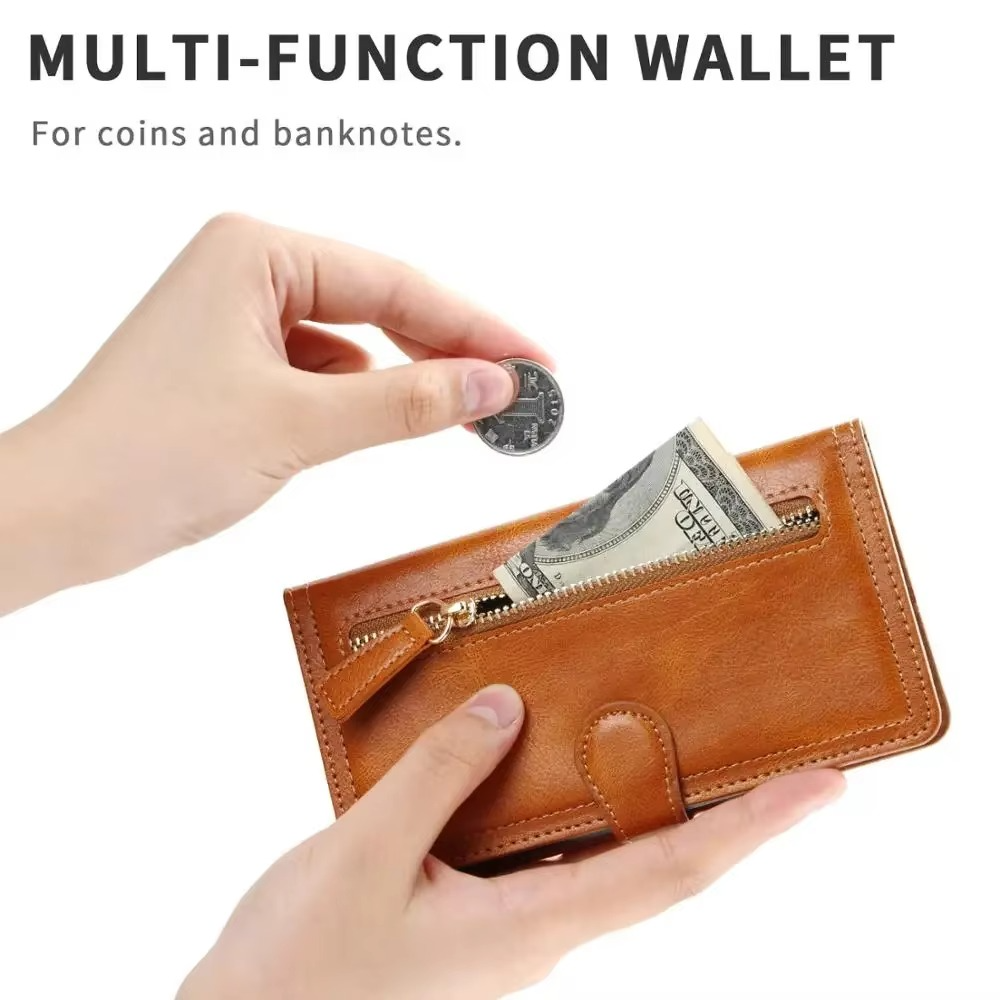 Luxury Leather iPhone Flip Phone Case Wallet