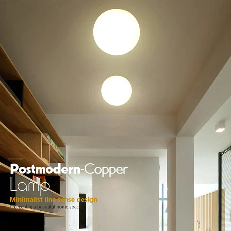 Simple White Glass Pendant Lamp