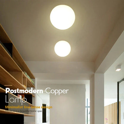 Simple White Glass Pendant Lamp