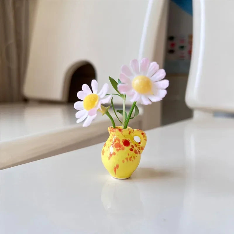 Small Adhesive Flower Vase Decoration