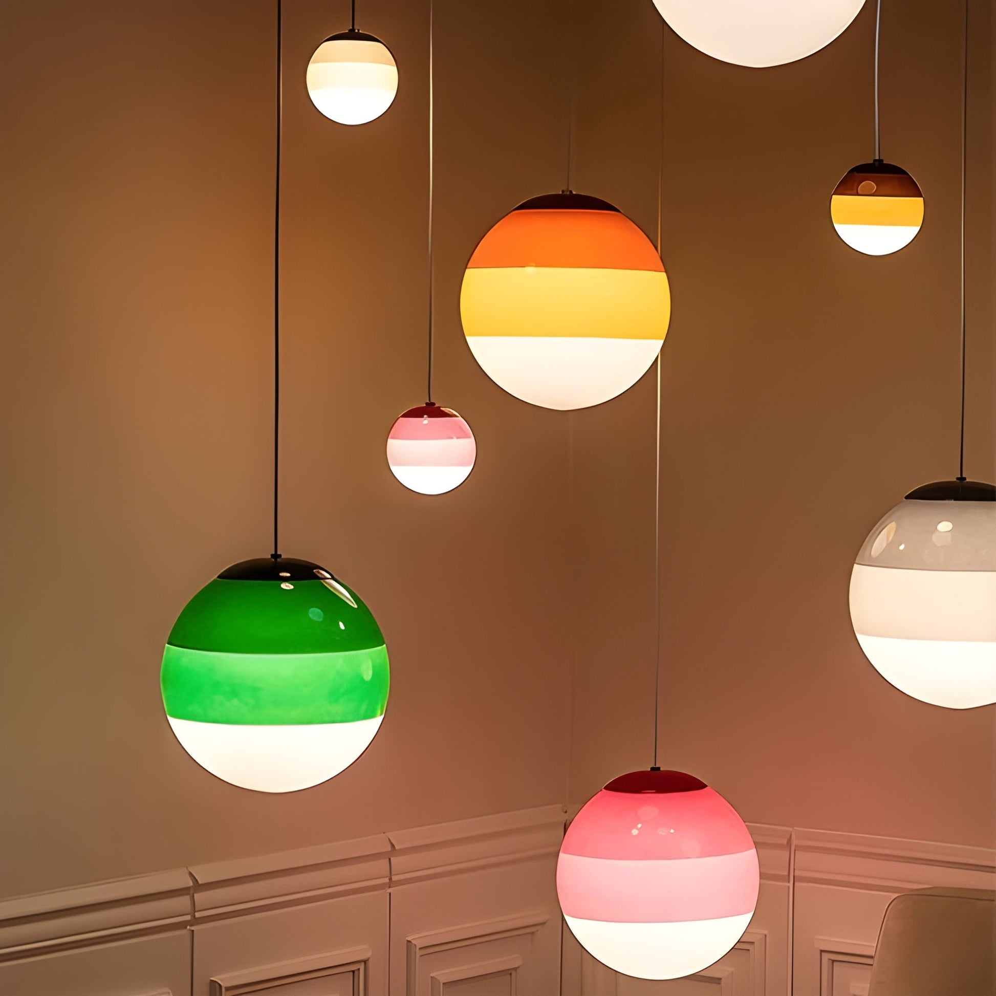 Colorful Round LED Pendant Light - Cofik