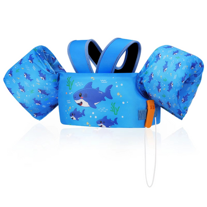 Children's Swim Vest with Arm Floats and Safety Whistle