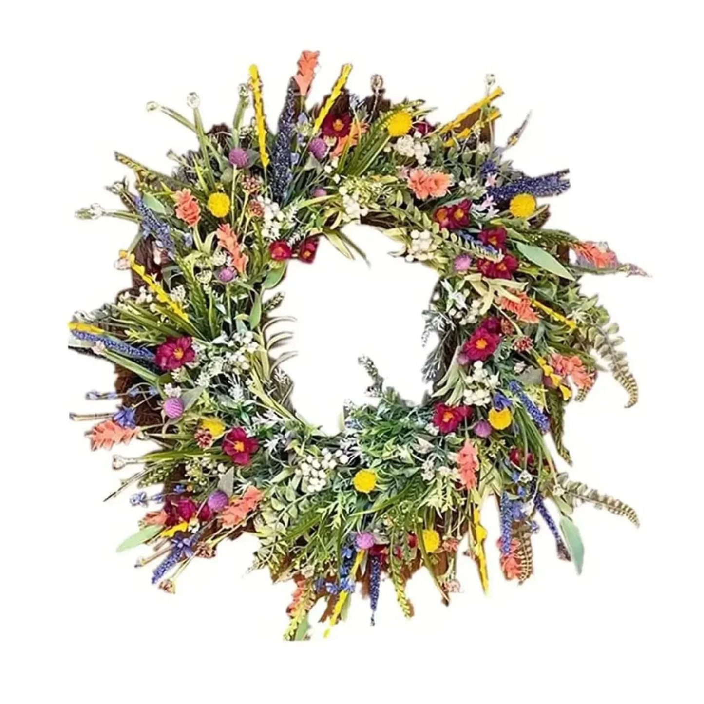 Beautiful Flowers Spring Wreath for Home Decor