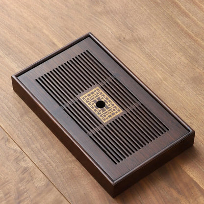 Large Wooden Tea Serving Tray with Built-in Water Container - Cofik