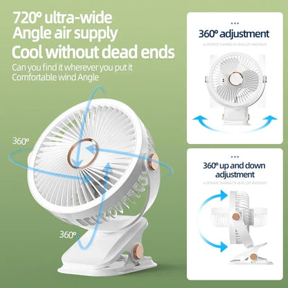 Portable Battery Powered Clip Fan
